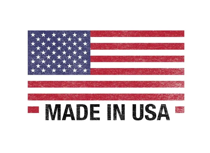 An American flag featuring a distressed texture with the text 