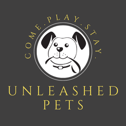 A logo for unleashed pets