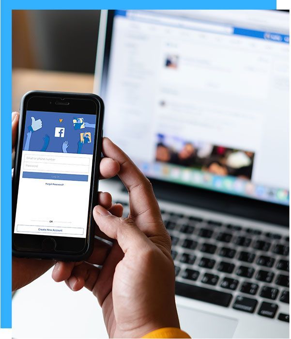 Team member workomg on optimizing facebook and Google Advertising strategies.