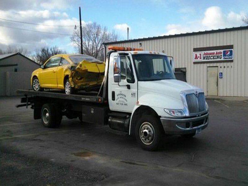 Wrecked Car in a Truck — Billings, MT — A-1 Johnson Auto Wrecking