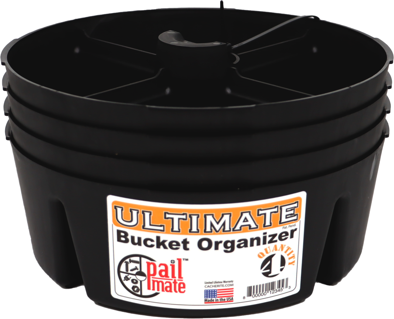 pail mate stacked inside for shipping