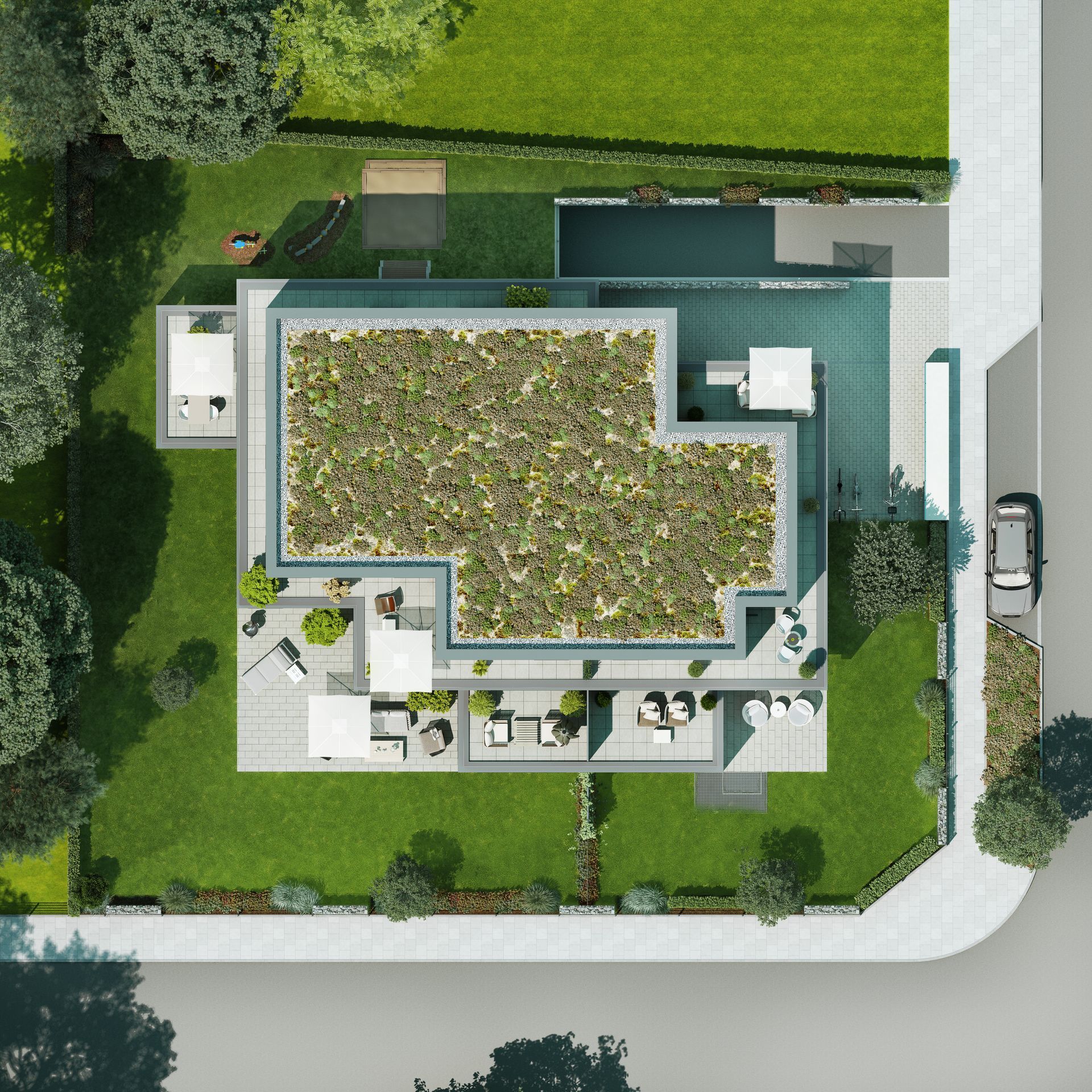 Neubau Rendering Immobilie Mehrfamilienhaus in Ingolstadt