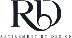 Dark blue monogram of 
