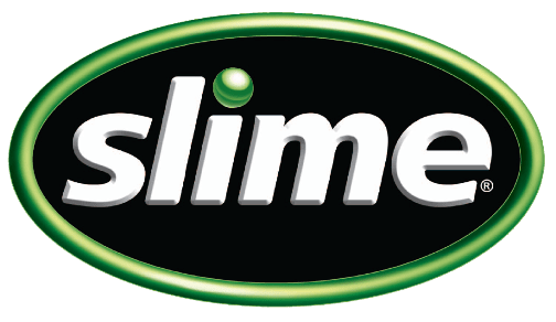 A slime logo with a green border on a white background