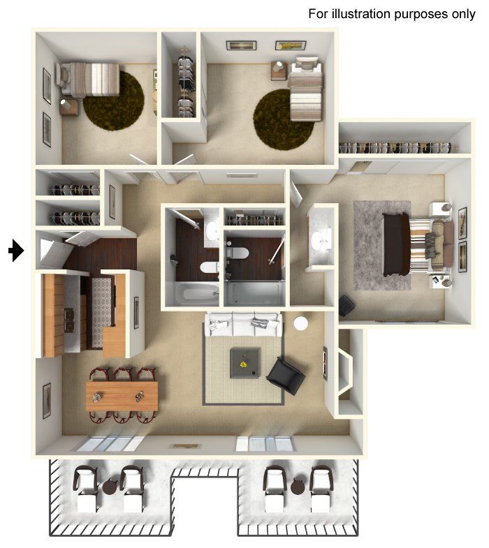 Oak Hills Apartments Floor Plans