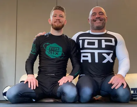 Gabe Tuttle and Joe Rogan during no-gi Brazilian Jiu-Jitsu training