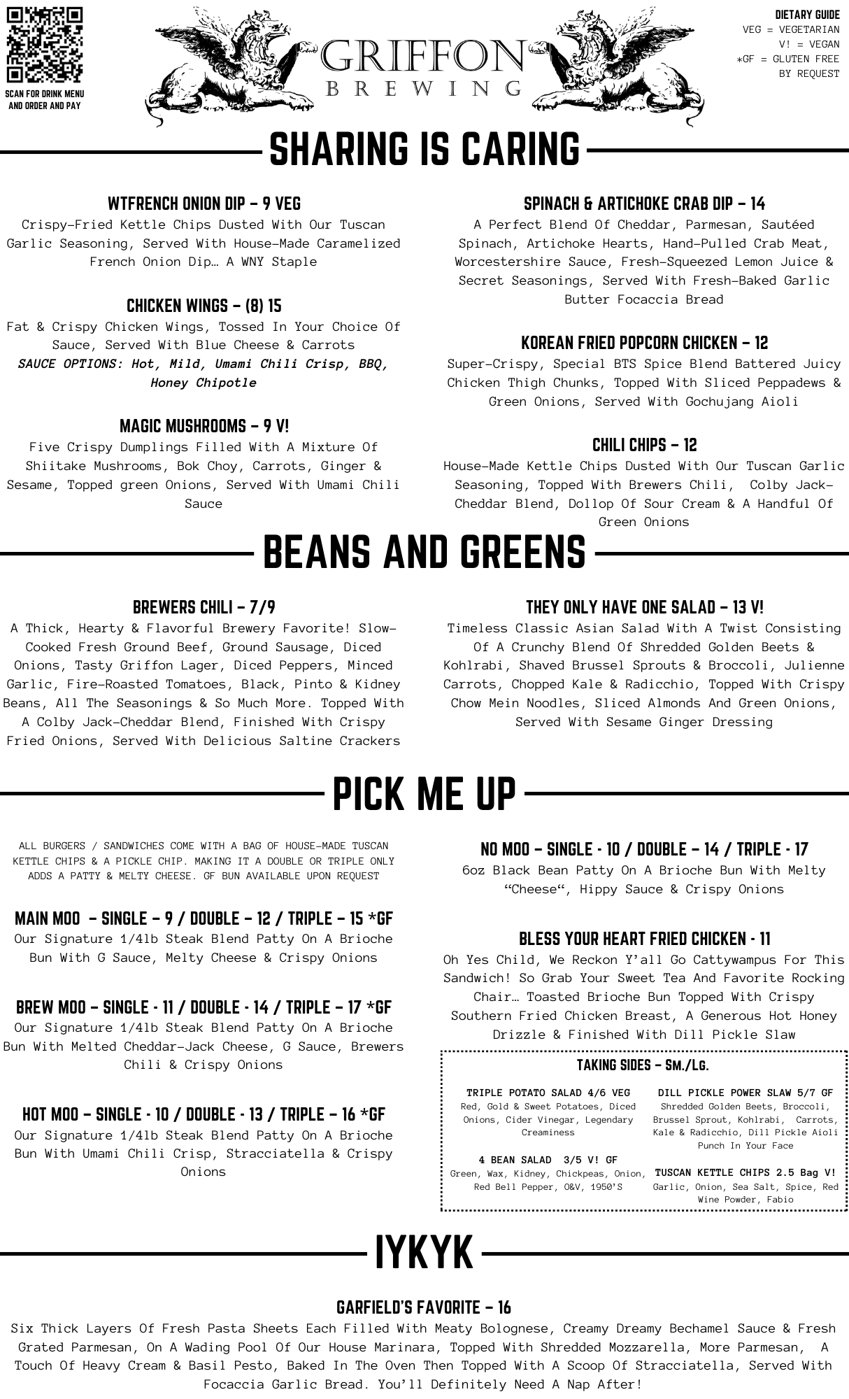 Griffon brewing tap room youngstown ny