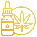 Cannabis/CBD Packaging Gold Icon