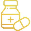 Medical Packaging Gold Icon