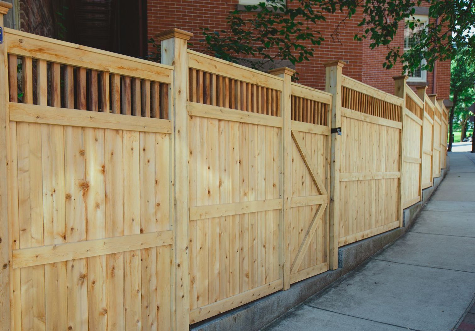 Newly Installed Wooden Side Fence