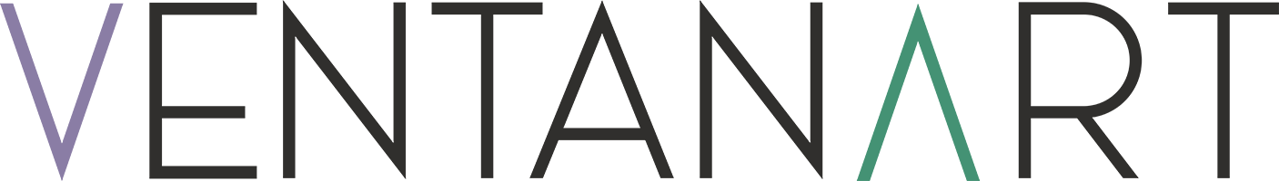 Logotipo para VentanArt, una marca denominativa estilizada con una 