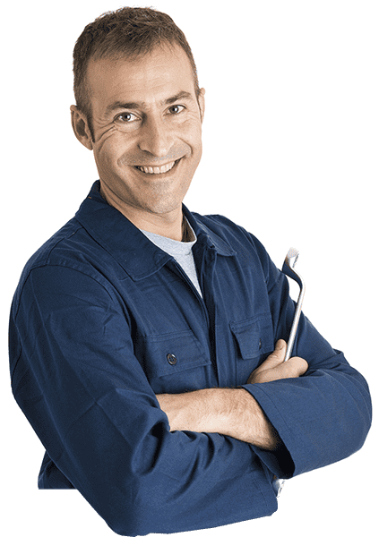 Plumber smiling — HVAC in Amherst, NH