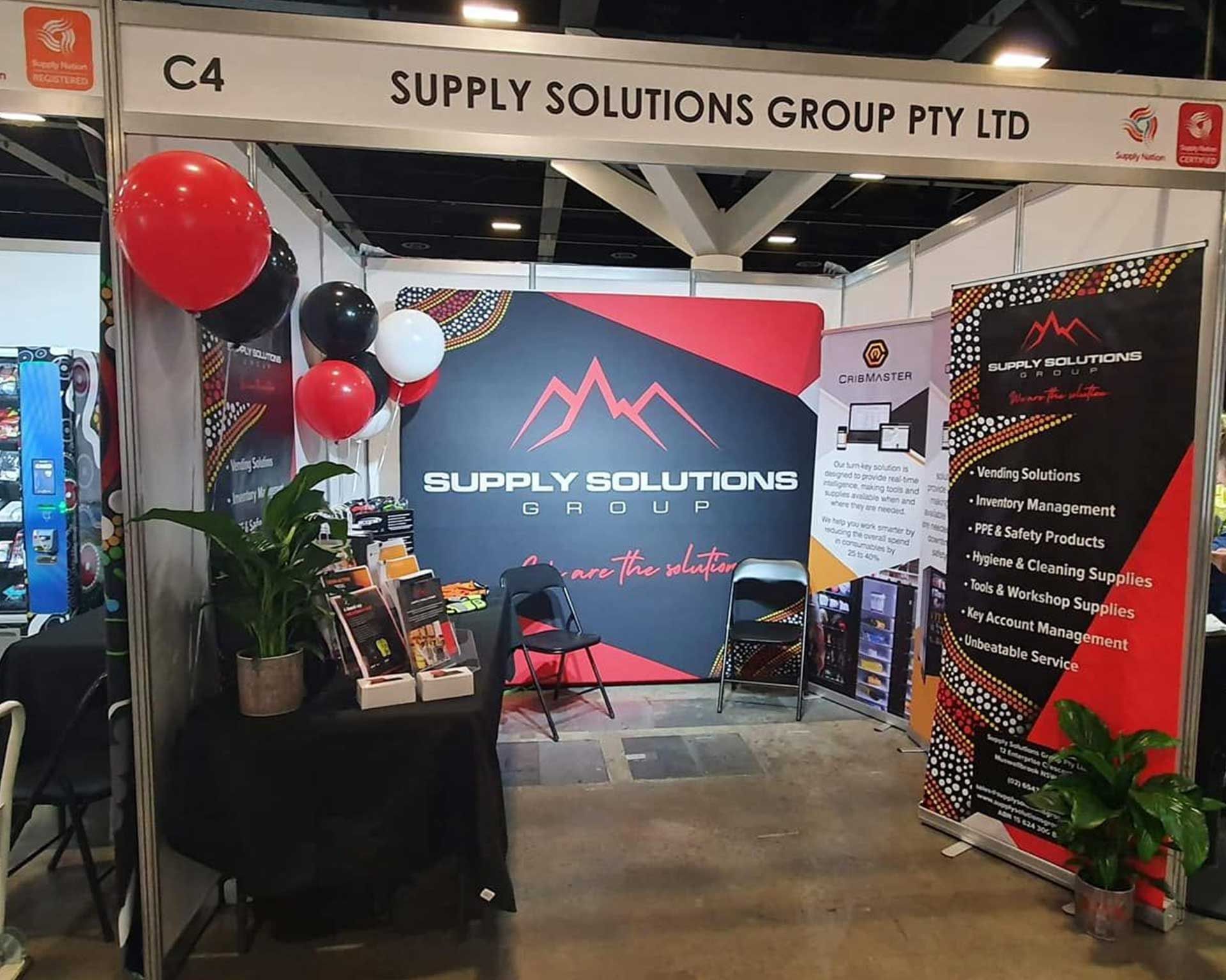 Supply Solutions booth at supply Nation 2024