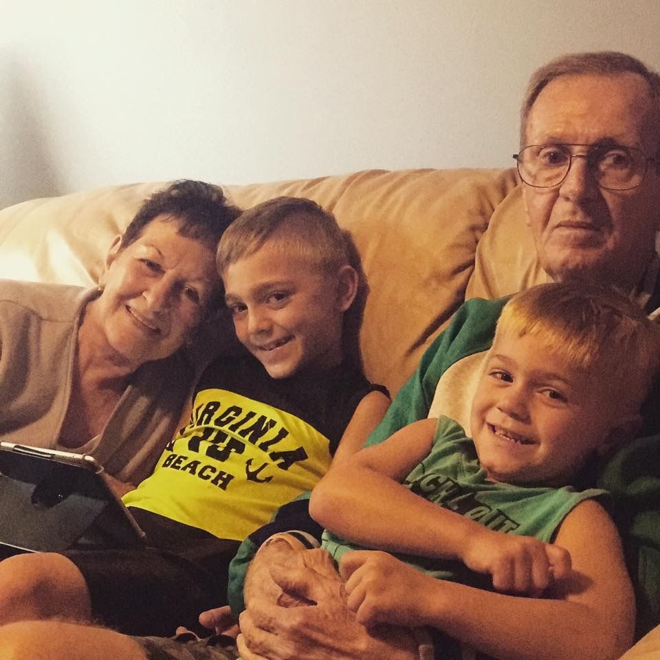 Two boys with their grandparents | Joliet, IL | Friends over Fifty Senior Care