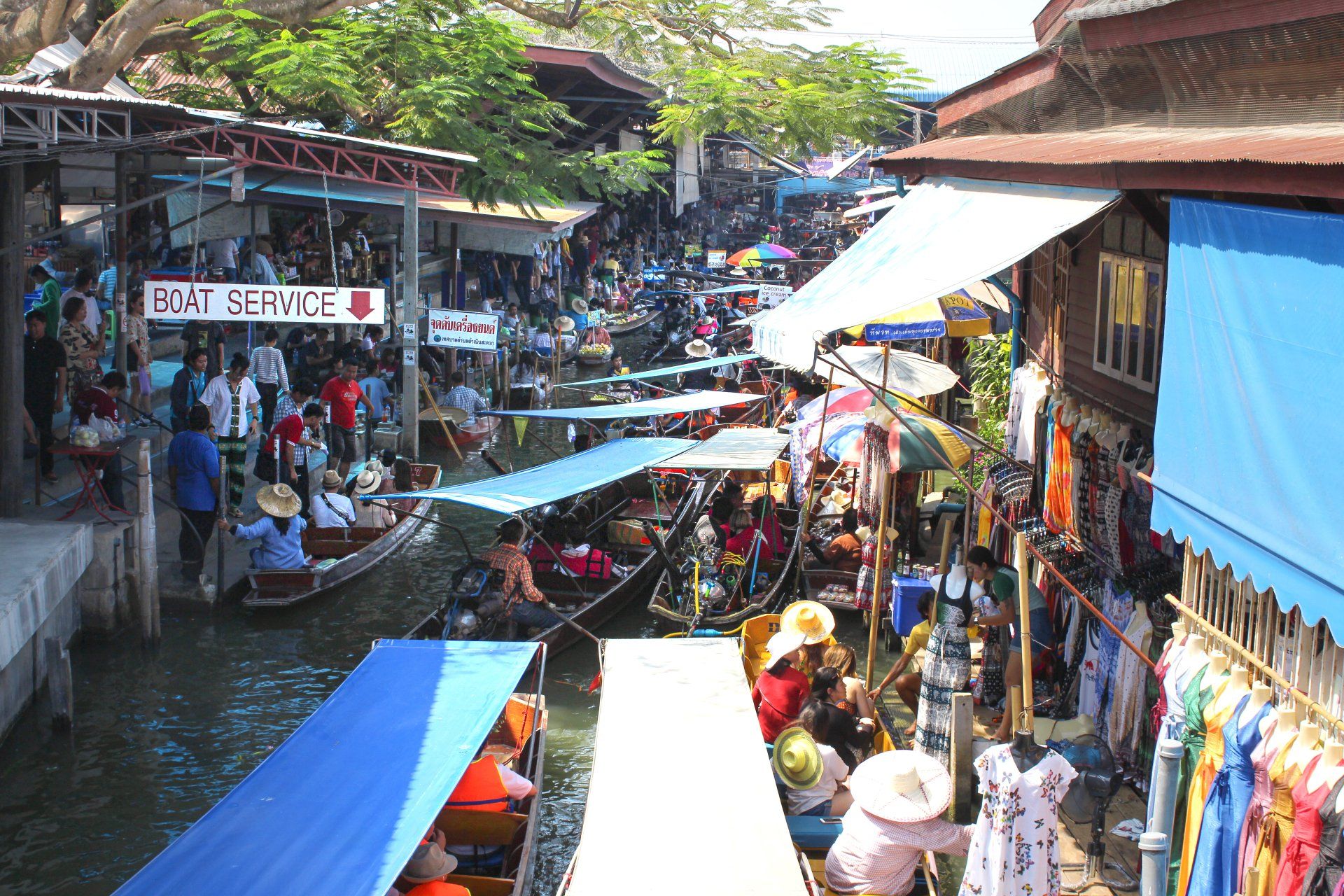 Mercato galleggiante Bangkok