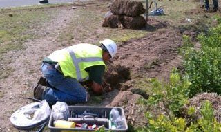 digging in landscape