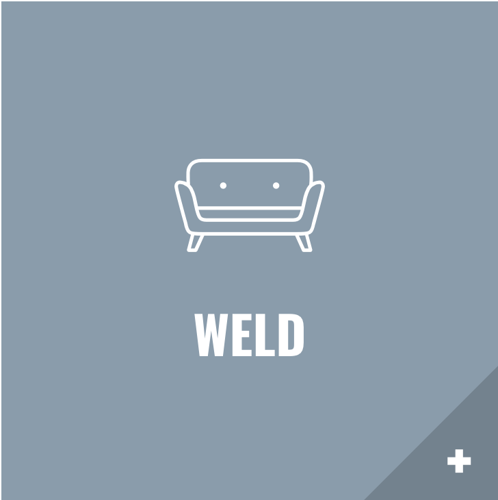 An icon of a couch with the word weld below it