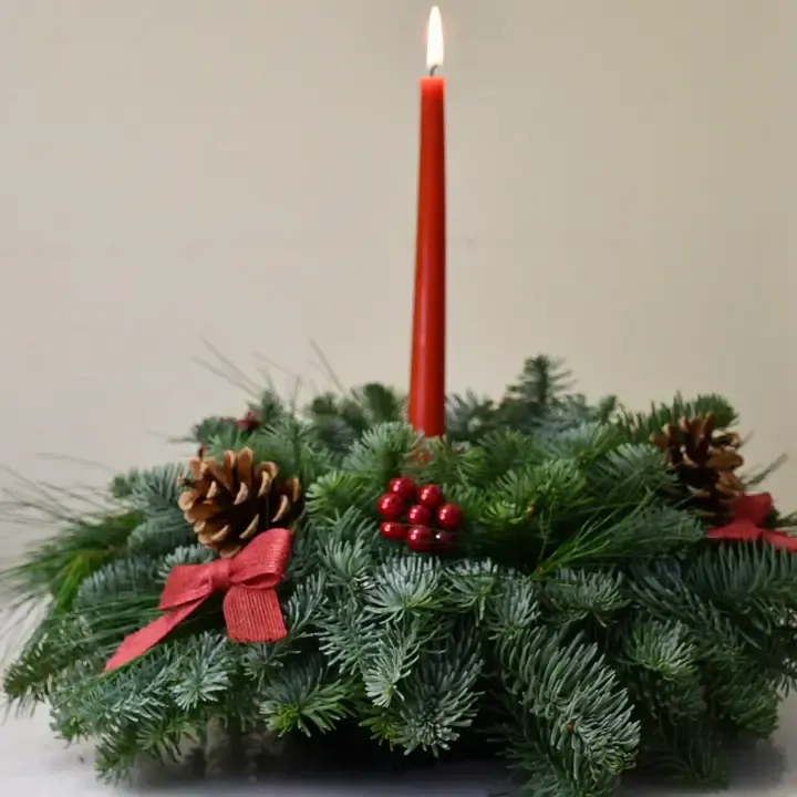 Pine Berry Glow Centerpeice