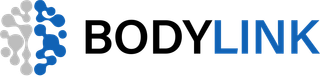BODYLINK logo with blue and gray connected dots and black-blue text