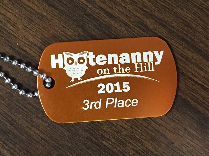 laser engraved dog tag award anodized aluminum