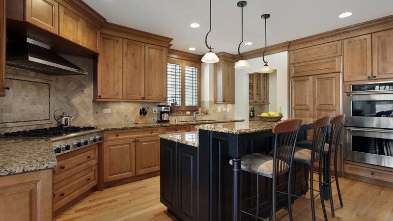 Residential Kitchen With Wooden Cabinets — Canyon Lake, TX — RYCO Wide Range Construction