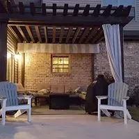 Patio Cover with Curtain — Decatur, AL — Evans Awnings