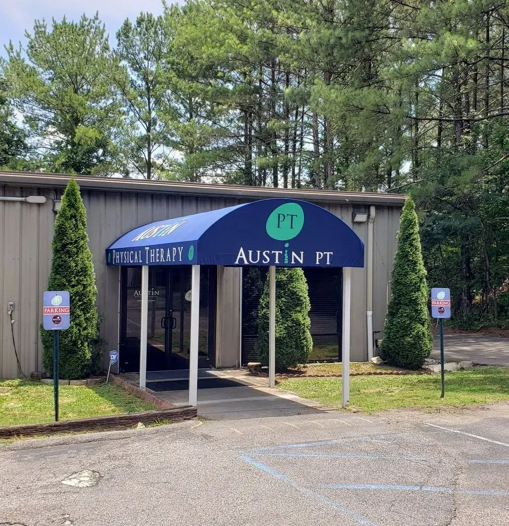 Austin PT Blue Awning — Decatur, AL — Evans Awnings