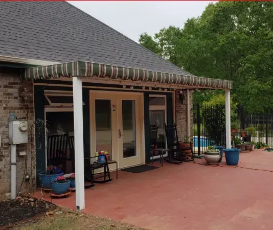 CVS Stripe Patio Cover — Decatur, AL — Evans Awnings