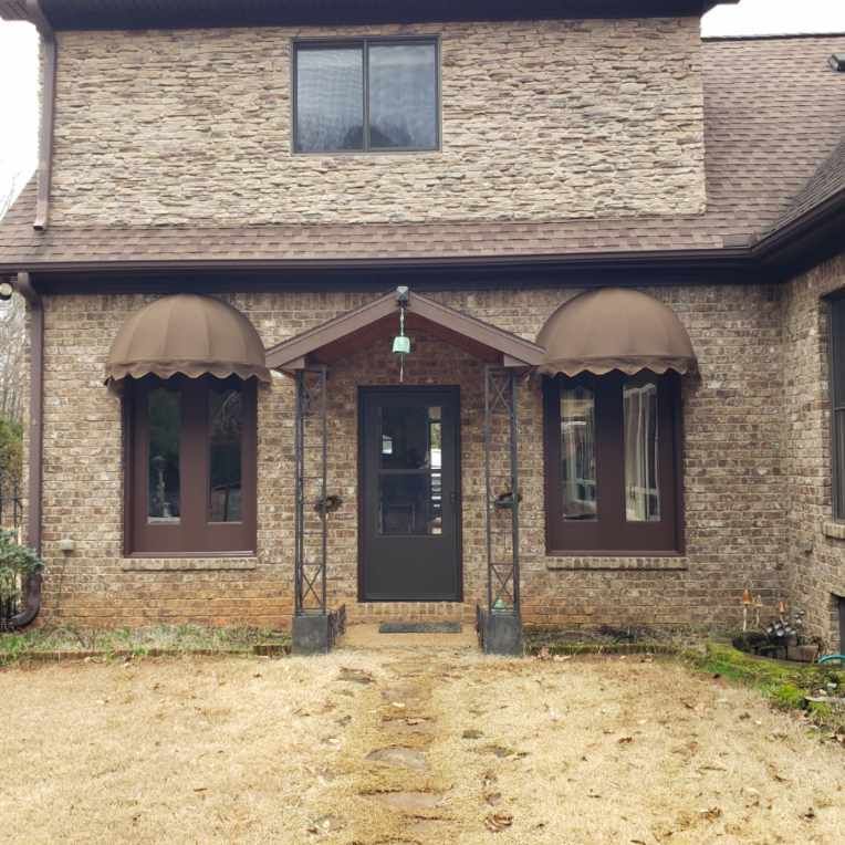 House with Quarter Sphere Awning — Decatur, AL — Evans Awnings