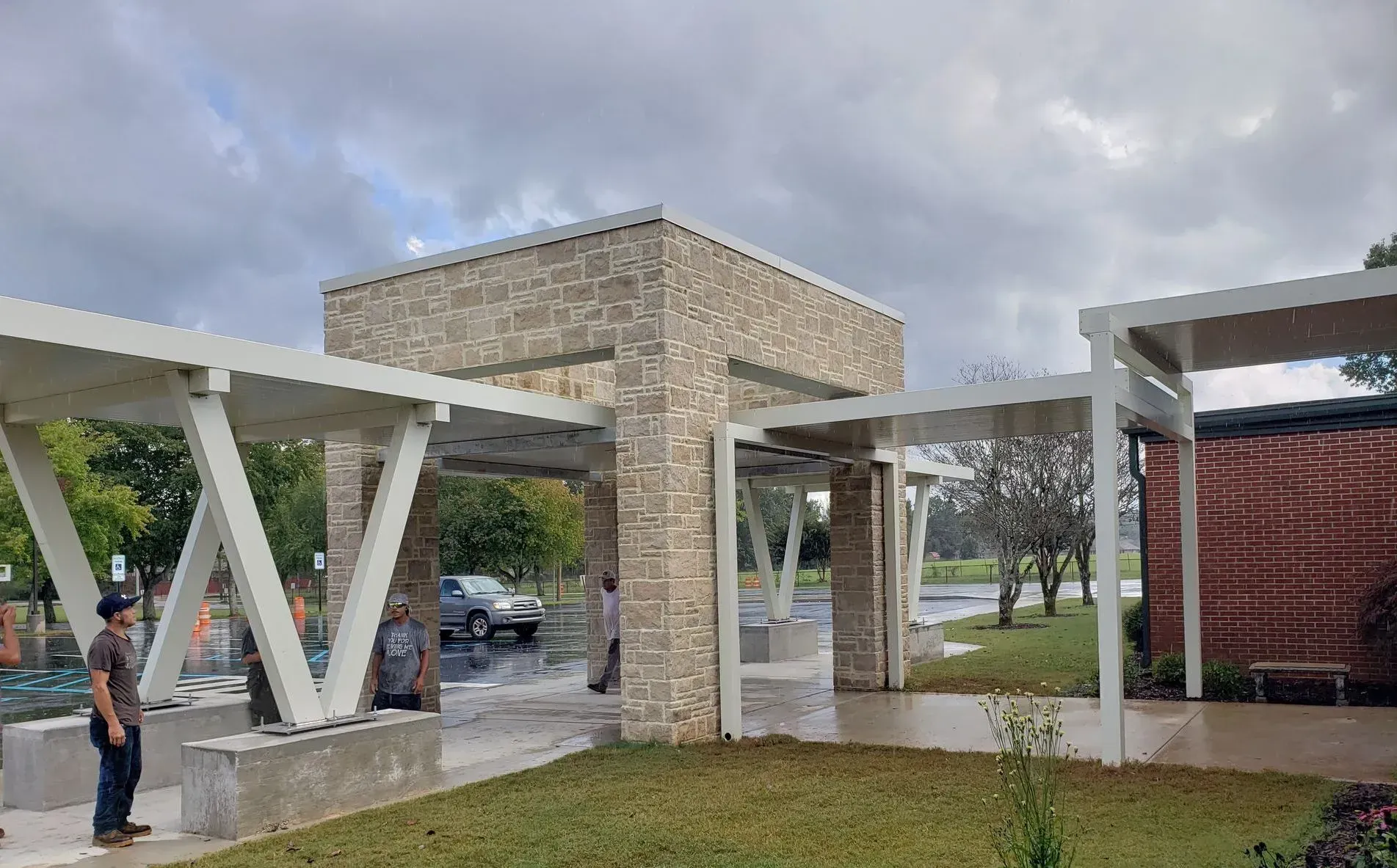 Lynn Fanning Walkway Canopy — Decatur, AL — Evans Awnings