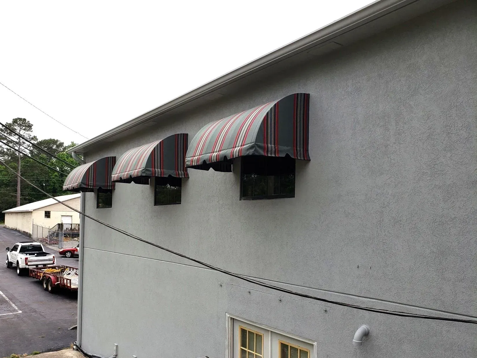 Stripe Quarter Barrel — Decatur, AL — Evans Awnings