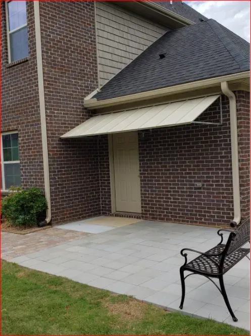 Tan Standing Seam Open Ends — Decatur, AL — Evans Awnings