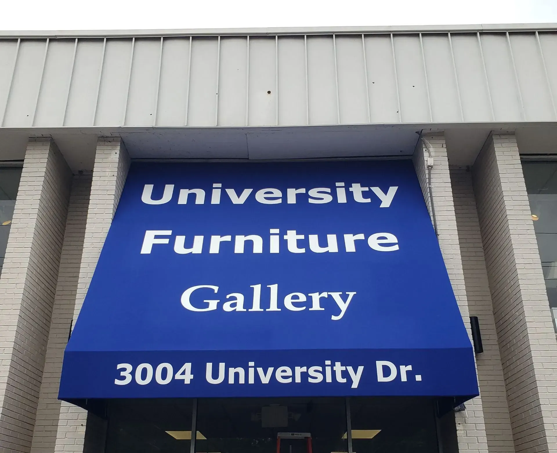 University Furniture Gallery Close-Up — Decatur, AL — Evans Awnings