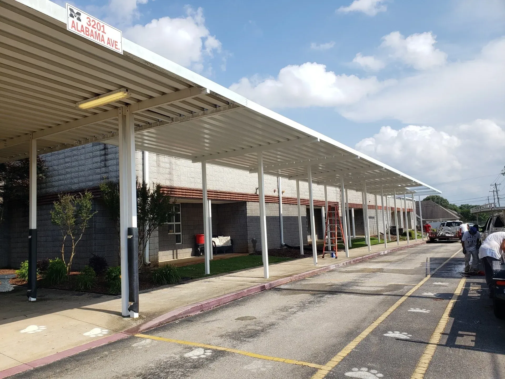 White Sidewalk Canopy — Decatur, AL — Evans Awnings
