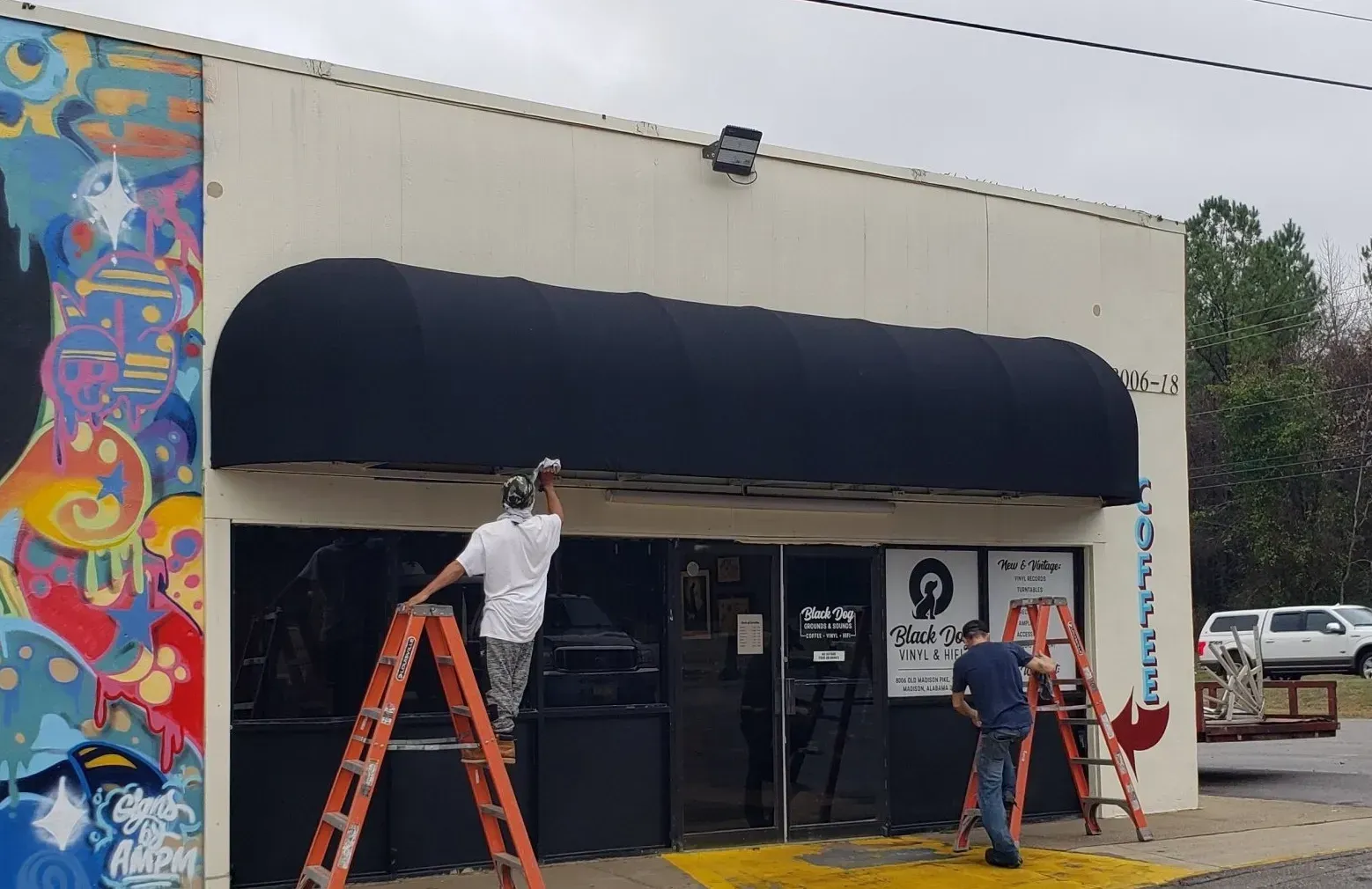 Installing Black Quarter Barrel — Decatur, AL — Evans Awnings