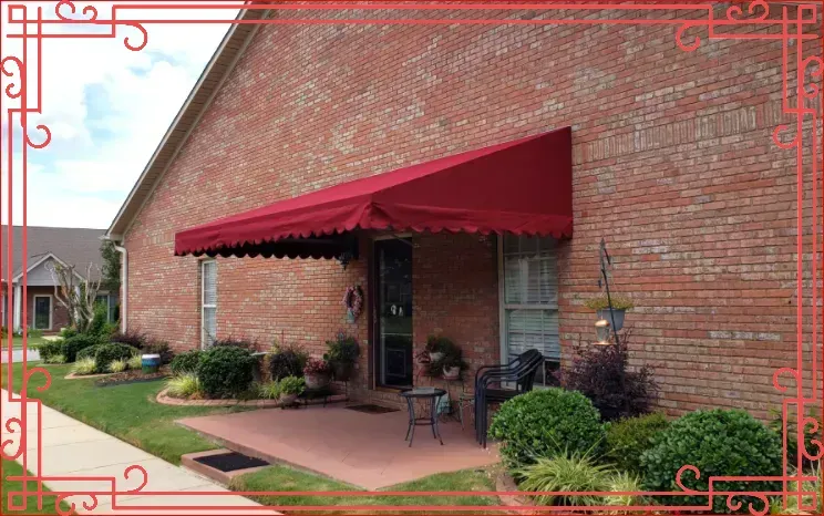 Brick Building with Red Slope — Decatur, AL — Evans Awnings