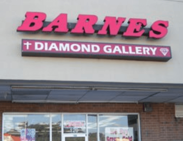 Barnes Diamond Gallery sign on storefront