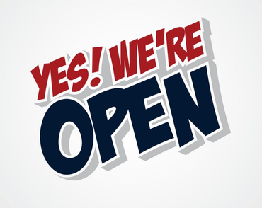 Yes! We're Open graphic