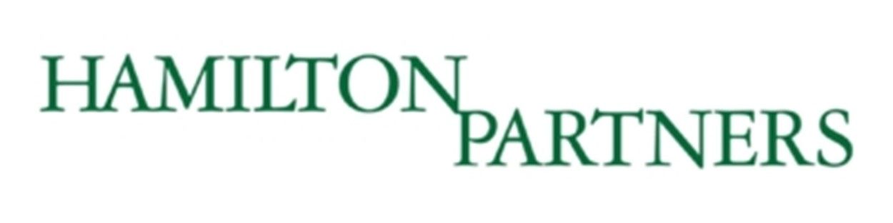 A logo for hamilton partners is shown on a white background