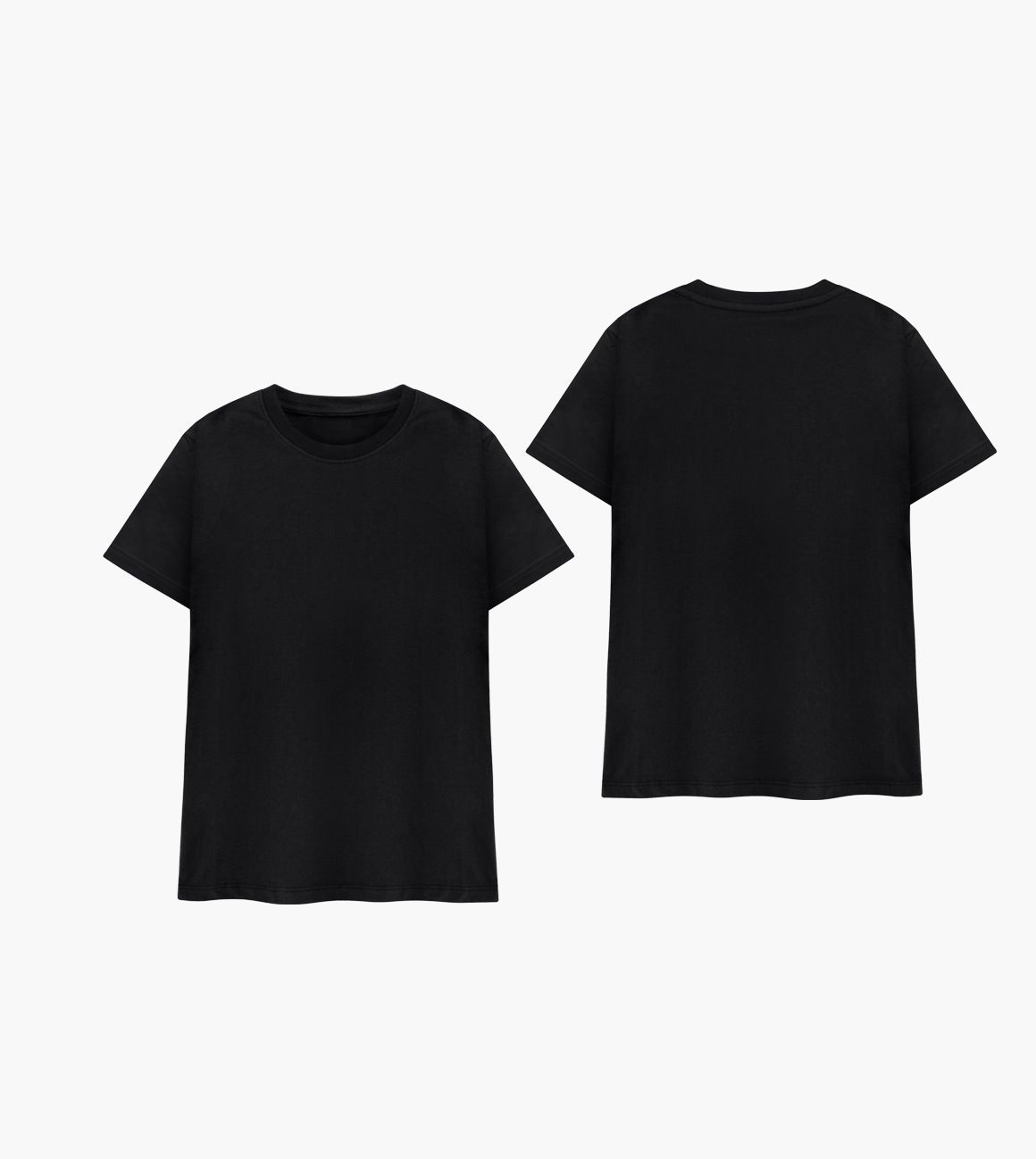 The Front And Back Of A Black T-shirt On A White Background — Tableland Workwear In Tolga, QLD