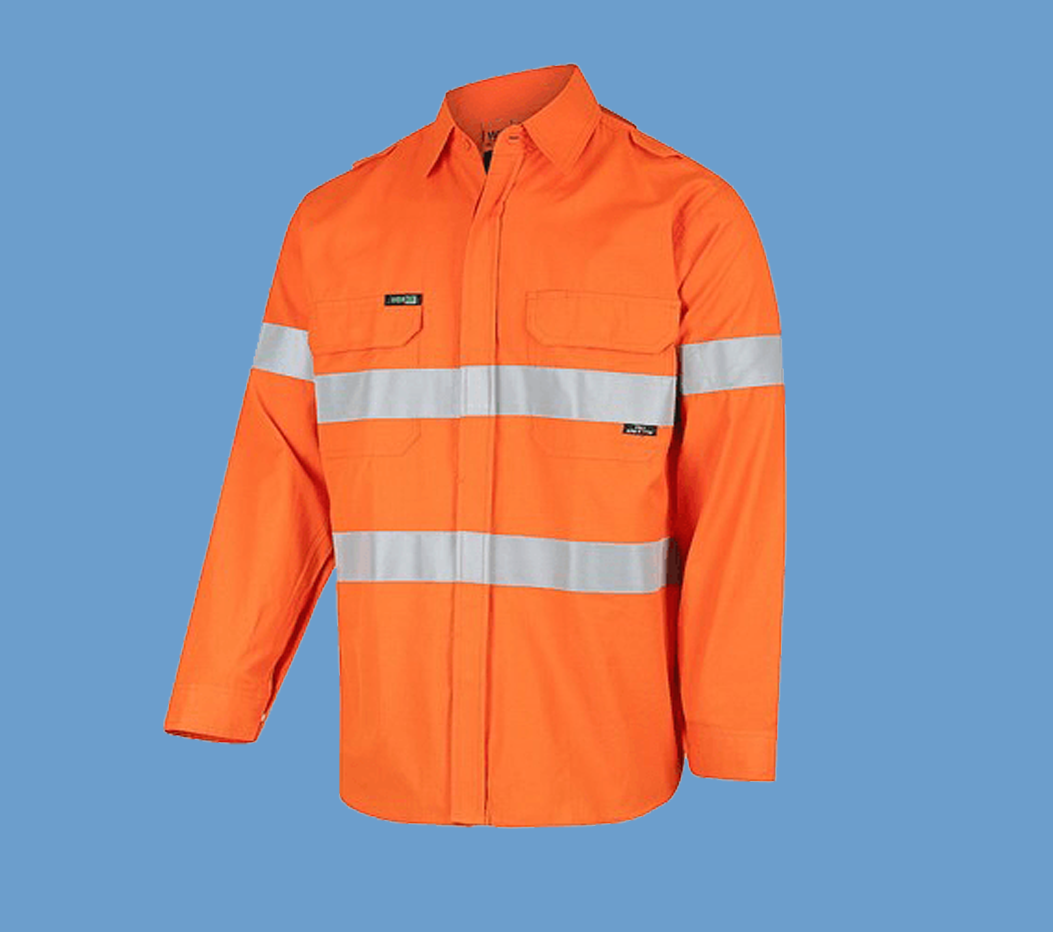 An Orange Shirt With Reflective Stripes On The Sleeves — Tableland Workwear In Tolga, QLD