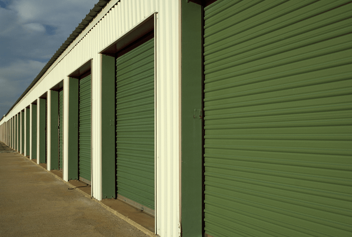 Yellow Door - Garage doors of a warehouse in Fort Worth, TX