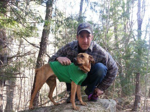 Man With His Puppy — Barkingham Mobile Pet Spa — Nottingham, NH