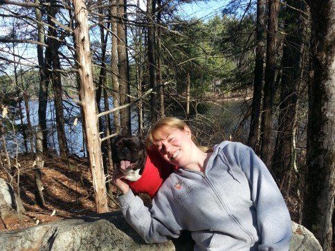 Woman With Her Pet — Barkingham Mobile Pet Spa — Nottingham, NH