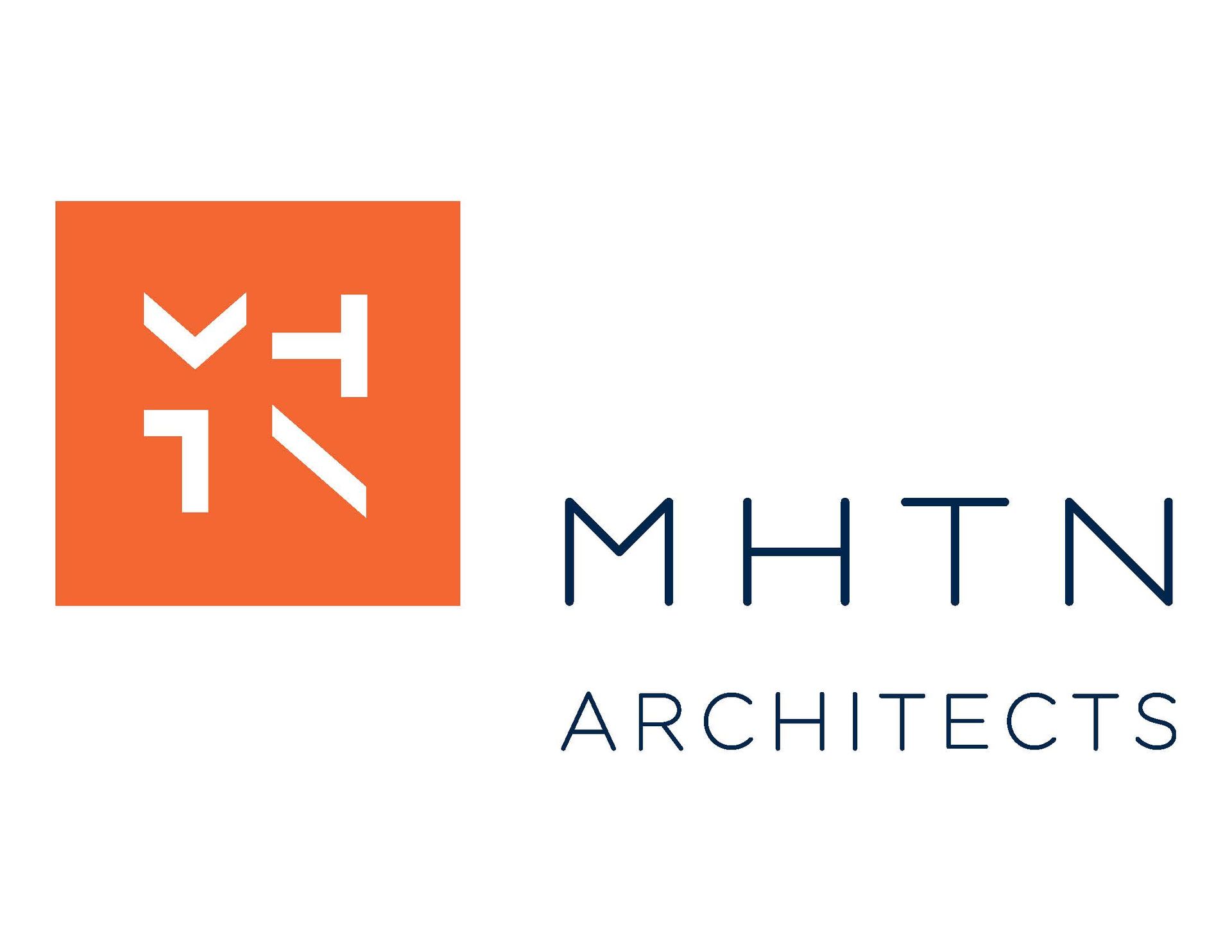 A logo for a company called mhtn architects.