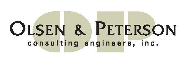 A logo for olsen & peterson consulting engineers inc.