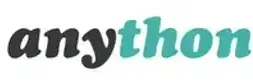 The word anython is written in black and blue on a white background.