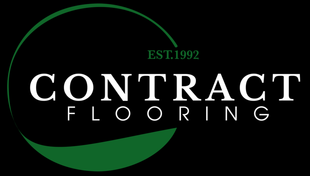 The logo for contract flooring carpet , vinyl , hardwood.
