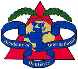 A logo for the academy of international dentistry