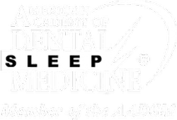 A black and white logo for the academy of dental sleep medicine.